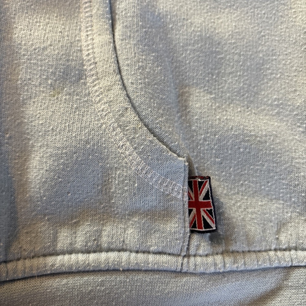 Reebok Vintage Youth M‎ Baby Blue Long Sleeve Hoodie Hooded Sweatshirt - Picture 3 of 8